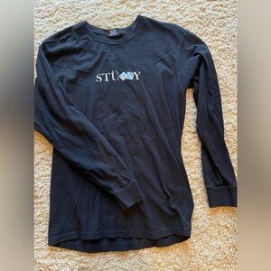 Stussy Black Long Sleeve T-shirt Sz M